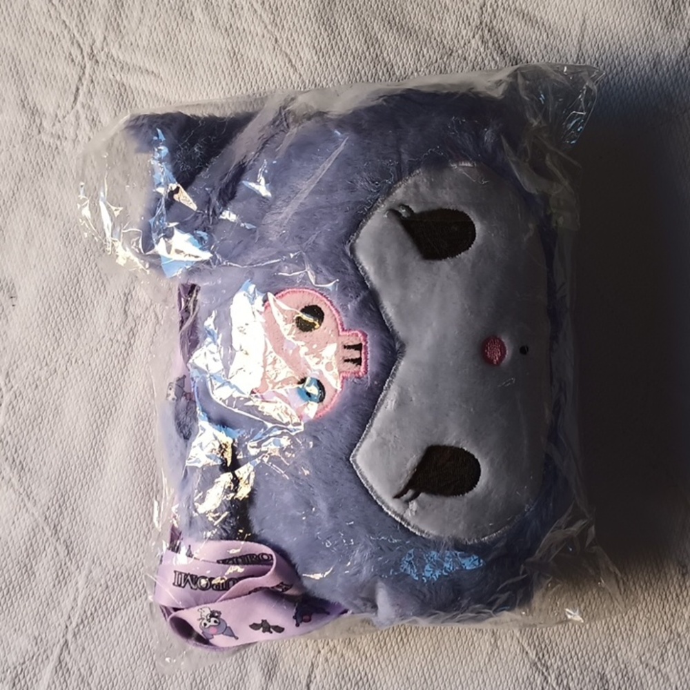 Sanrio Kuromi Cute Plush Shoulder Crossbody Bag Purse- Violet - Picture 4 of 4